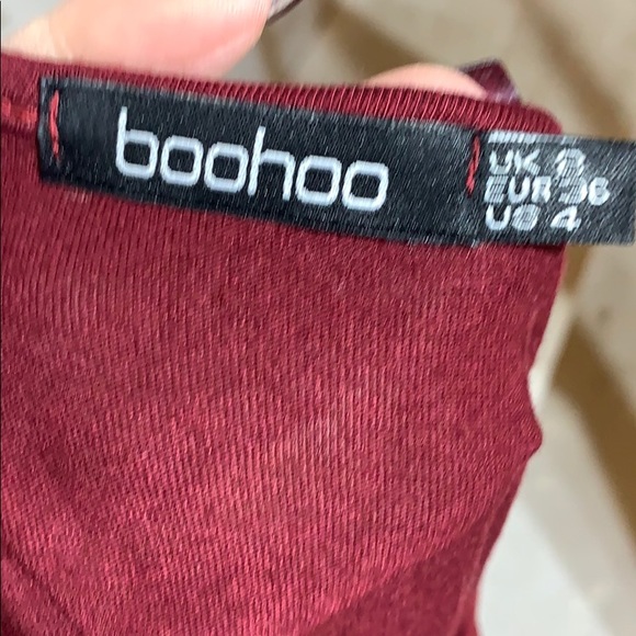 BoHo cranberry long sleeve blouse - Picture 4 of 4